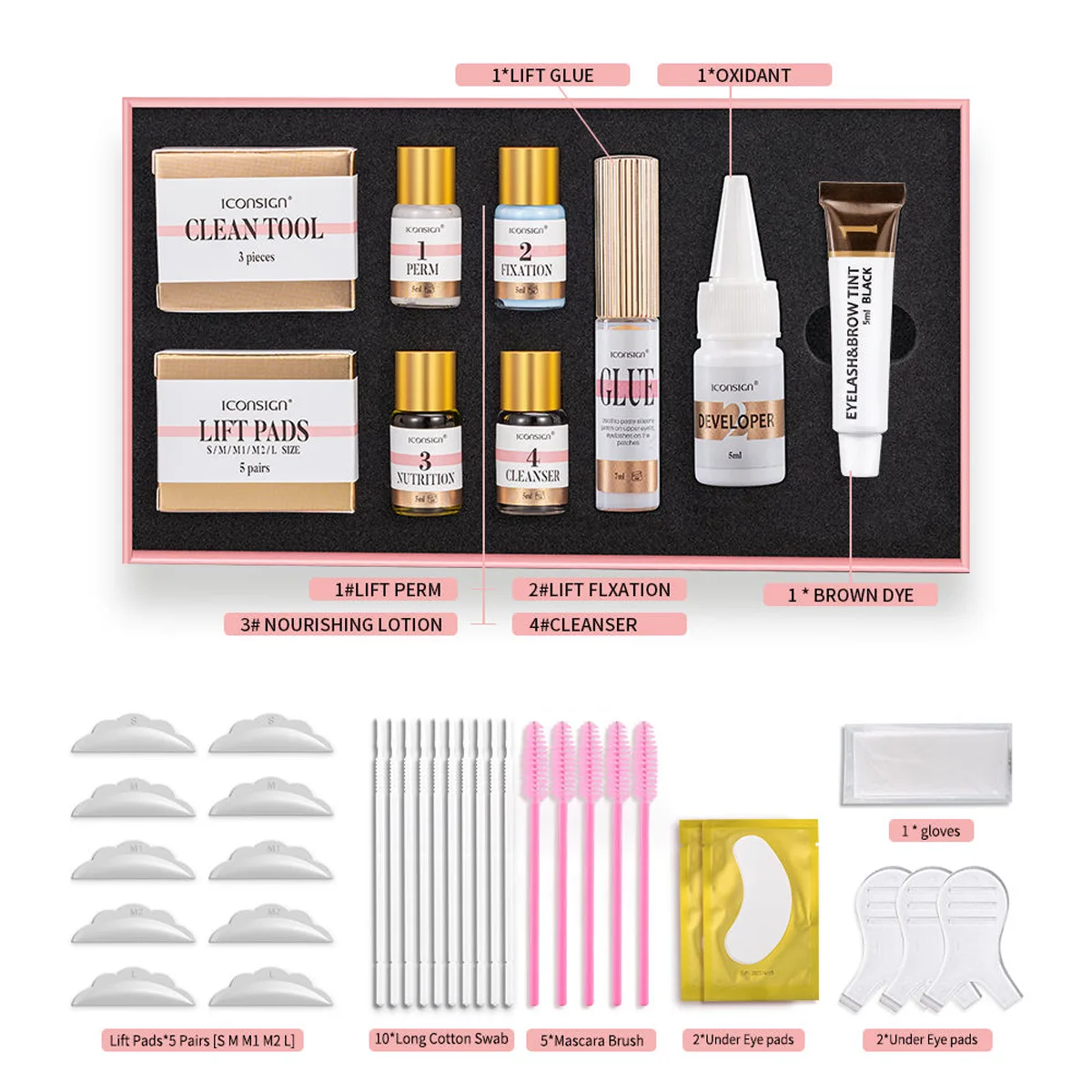 ICONSIGN Lash & Brow Tint Kit Black – Tint-Ritual zu Hause – Bild 2